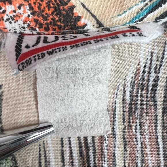 Just 4 inc button up vintage flowers Hawaii Tropical Floral Button-Up Shirt - Picture 8 of 11